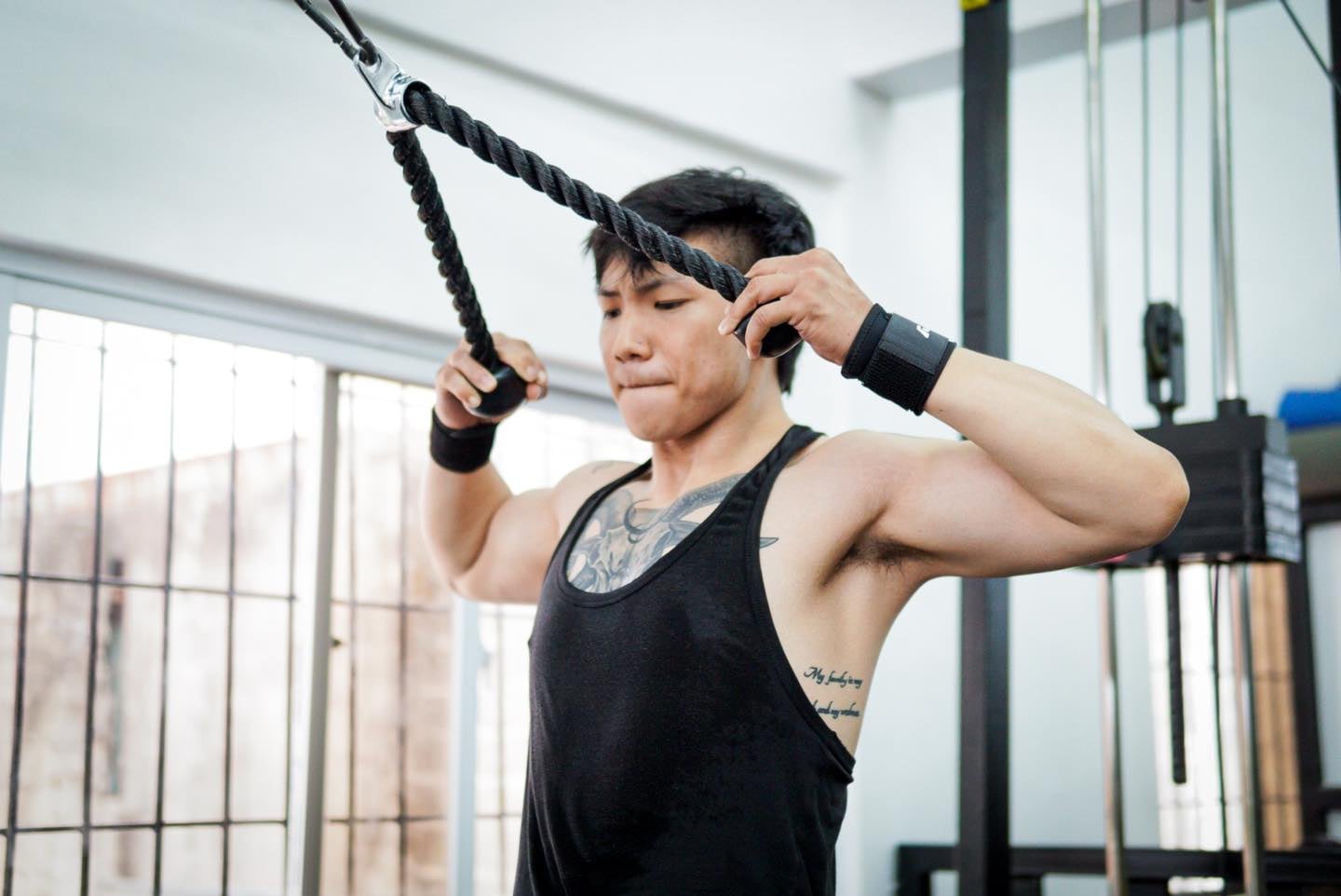 Student Gym Membership card image with gym equipment design